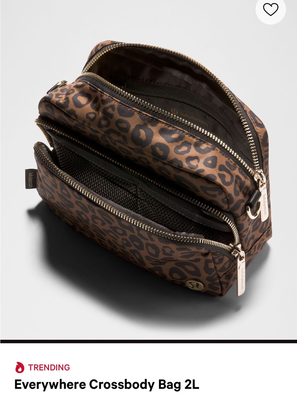 NEW! Everywhere Crossbody Bag 2L *Metal Hardware leopard - Picture 9 of 9